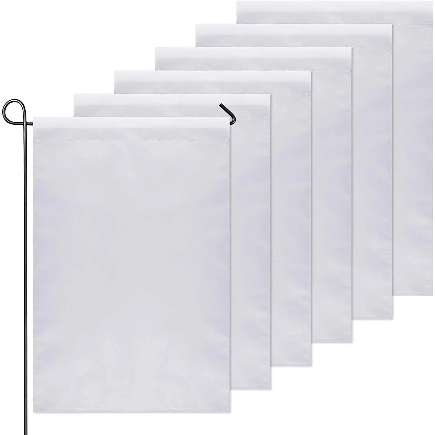 Blank Sublimation Garden Flag 12x18 Single Sided White Polyester Canvas,  Sublimation Flags