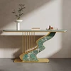 Boîte dorée + Planche en pierre verte de forêt tropicale