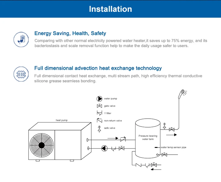Water Pump Hot Water Heater Air Lock Portable Gas Hot Water System