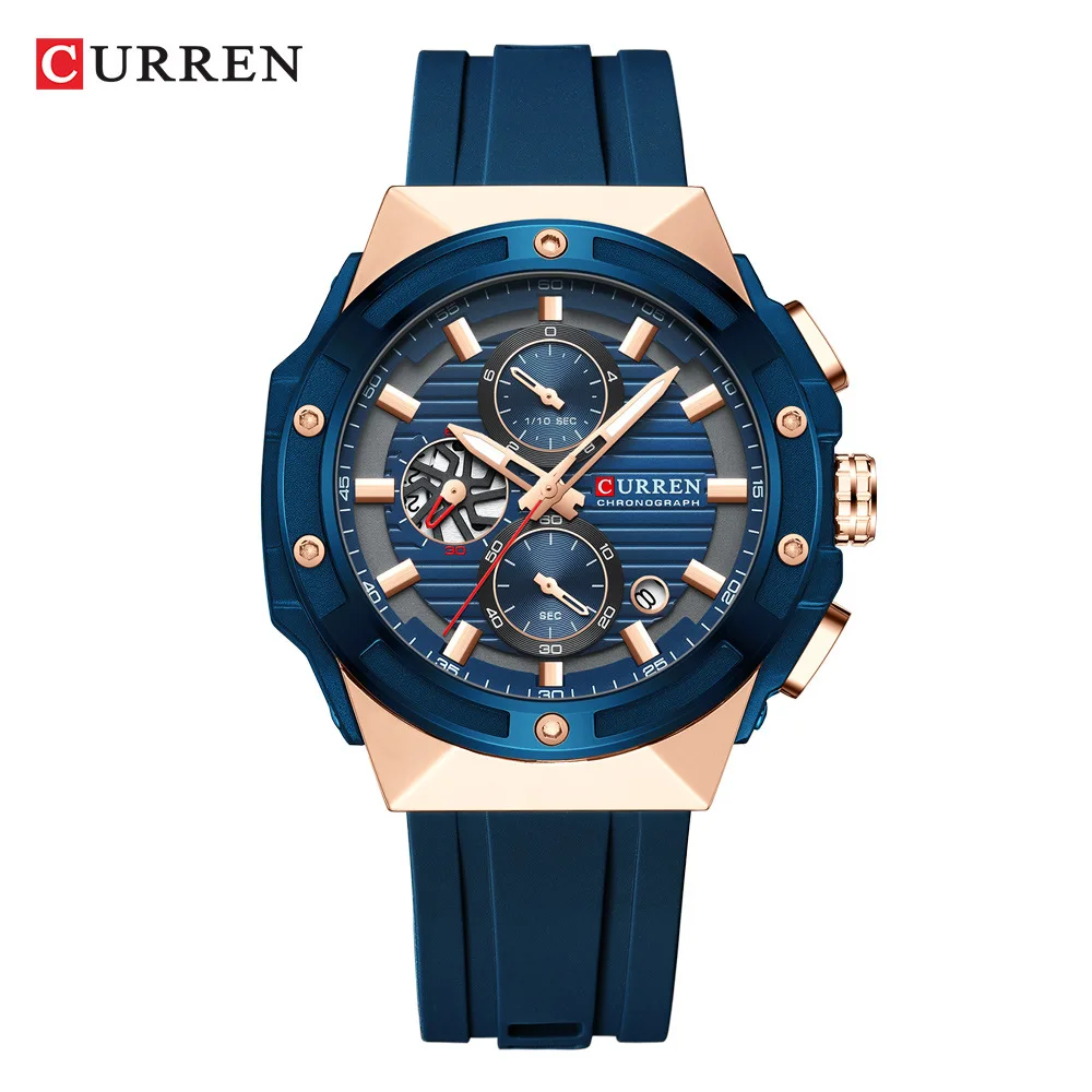 curren$y カレンシー 2点セット　currensy Curren 8462 Men's Luxury Quartz Watch - Analog Sport Reloj Para