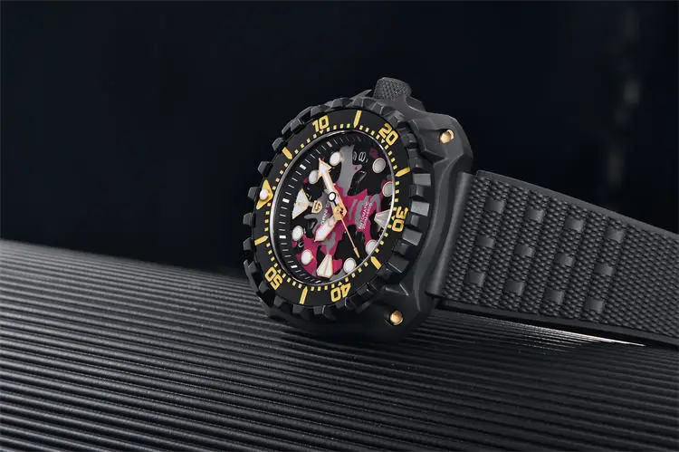 Часы Pagani design 009 мужские с механизмом, модные эксклюзивные водонепроницаемые автоматические наручные, с резиновым ремешком, с отображением даты