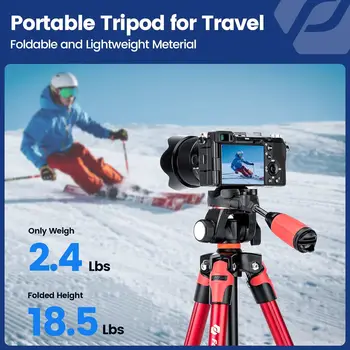Fotopro Portable Traveling Aluminum Camera Tripod Stand With Rubber Feet detail image