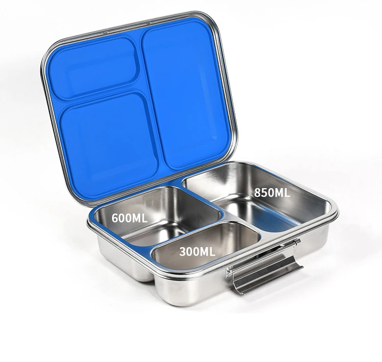 AOHEA Large Stainless Steel Lunch Container 5 Section Design Holds a Variety of Foods Metal Bento Box Stainless Steel Lunch Box manufacture