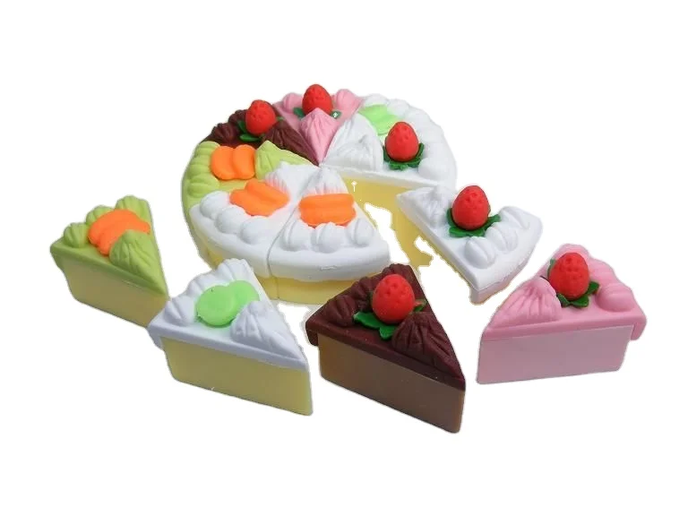 Милые кавайные канцелярские товары на заказ 3D День рождения Торты десерты серии мультяшный подарок детский ластик