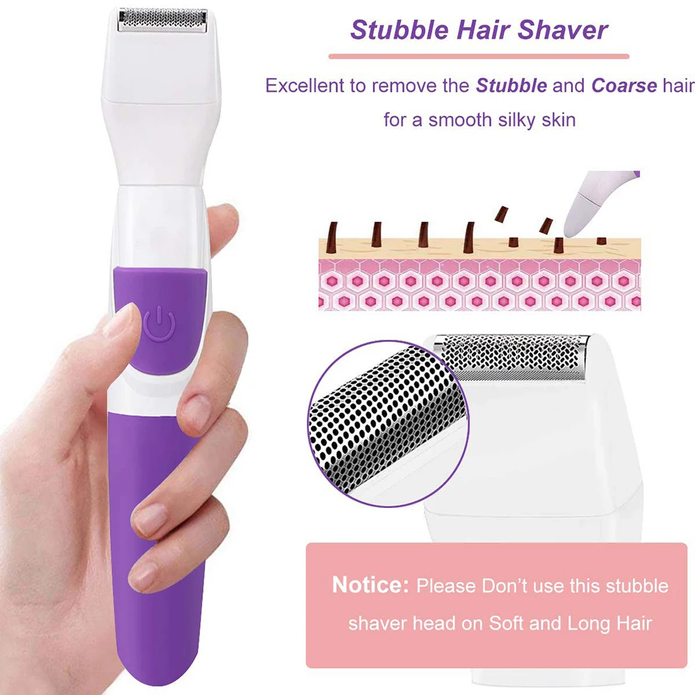 3 в 1 перезаряжаемый женский эпилятор для удаления волос бровей лица Бикини триммер электрическая бритва женщин
