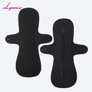 Cheap Night Use Sanitary Pads Lady Feel Free Soft Cotton Period Sanitry Panty Pad Black Pads for Women