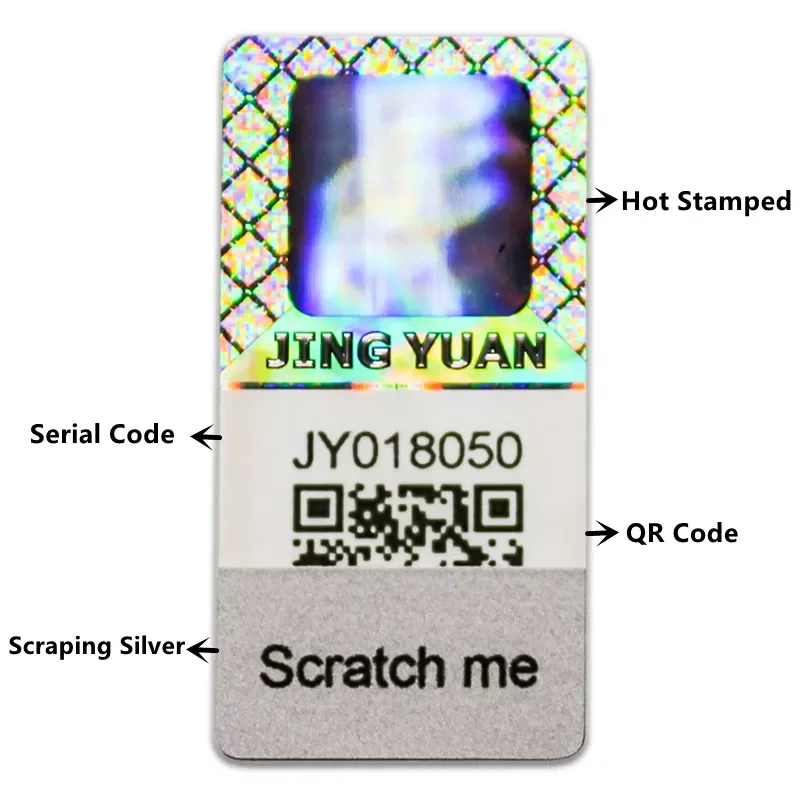 Scratched Anti Fake Hologram Label Waterproof Laser Sticker 3d Hologram ...