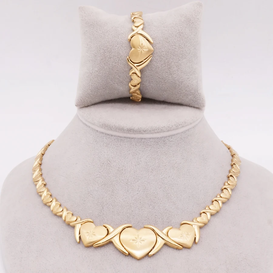 China Gold Plated X Heart Jewelry 