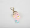 Pink bib elephant-gold buckle