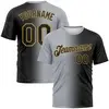 Gradient Style - Black Gray  Old Gold