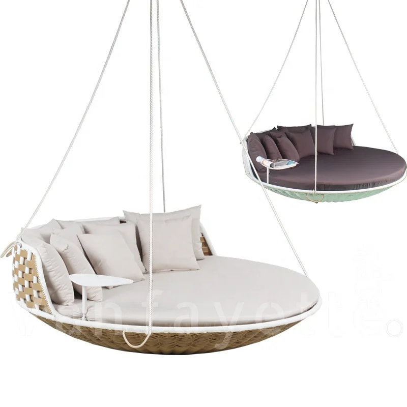 Outdoor Hanging Daybed Outdoor Swing Bed Wicker Round Hanging Bed Wicker Sofa Swing Bed Round