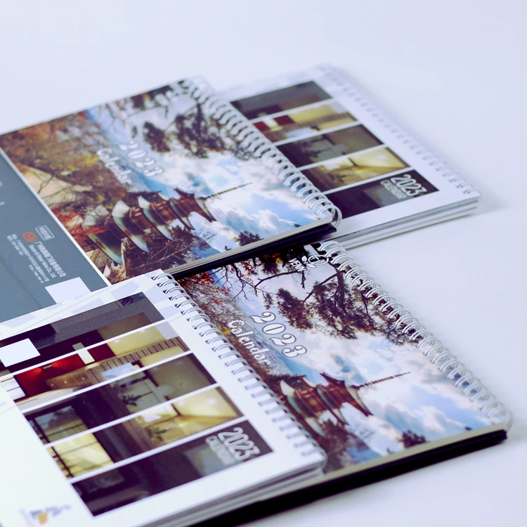 Guangzhou Factory Custom Printing Promotion Plan Desktop Calendar Monthly Holiday Reminder 2023 Desk Calendar