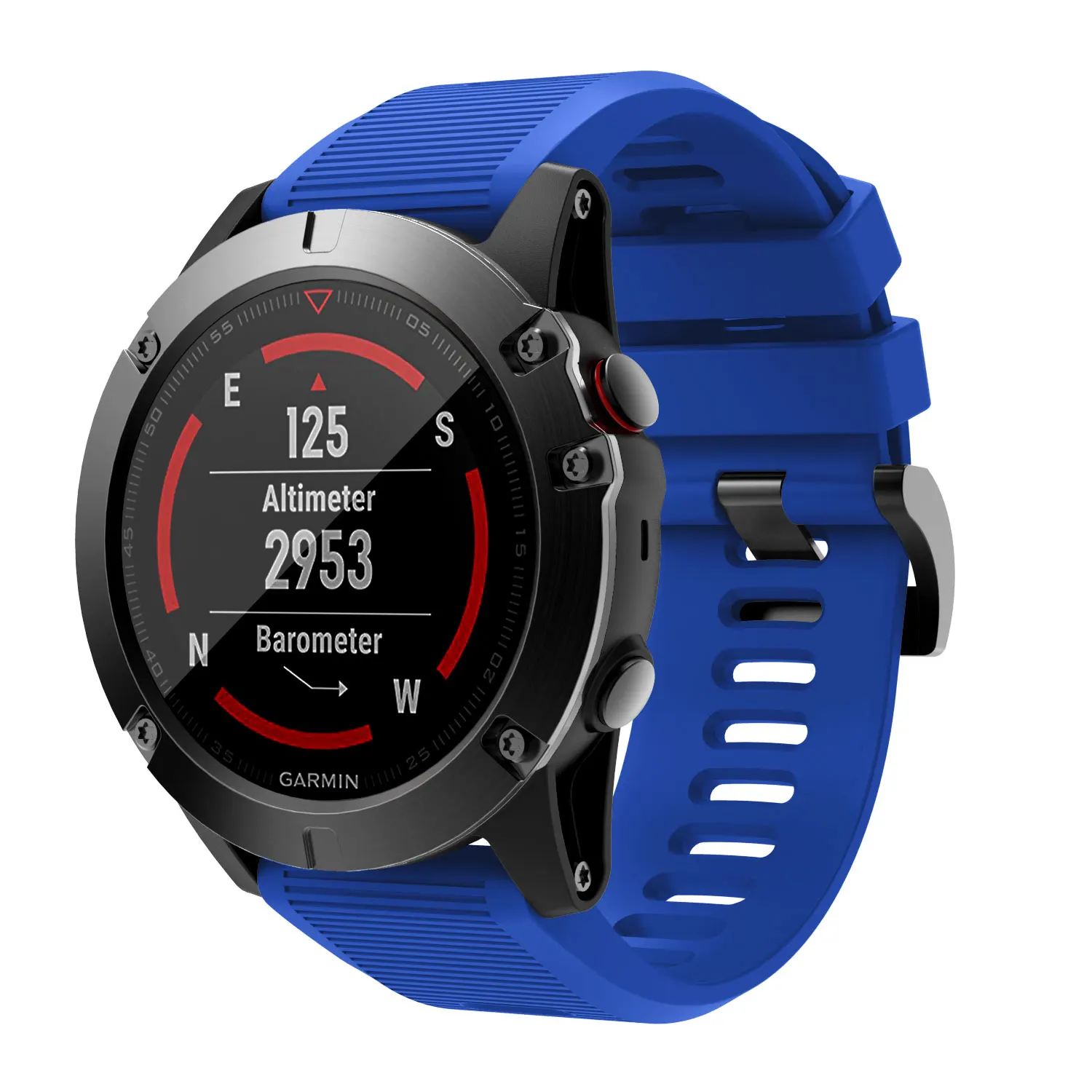 garmin fenix5 plus (黑色带扣) 快速释放硅胶表带运动电子表带夏季