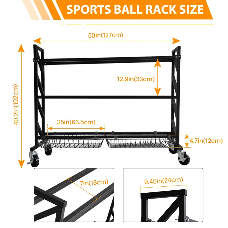 Lockable Basketball Rack Jh-mech Basketball Display Rack For Gym School Club Lockable Design ...