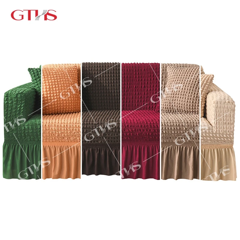 Design Luxury Wholesale Sofa Chair Covers Recliner Sofa Frill Jacquard 3 Seater Sofa Covers
