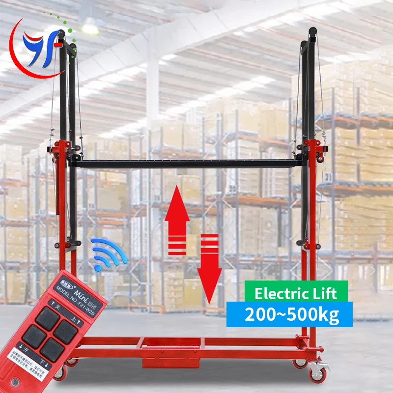 6M Mobile Electric Scaffolding Lift Platform for Construction Multiple Modes Foldable Electric Lift Scaffolding Platform