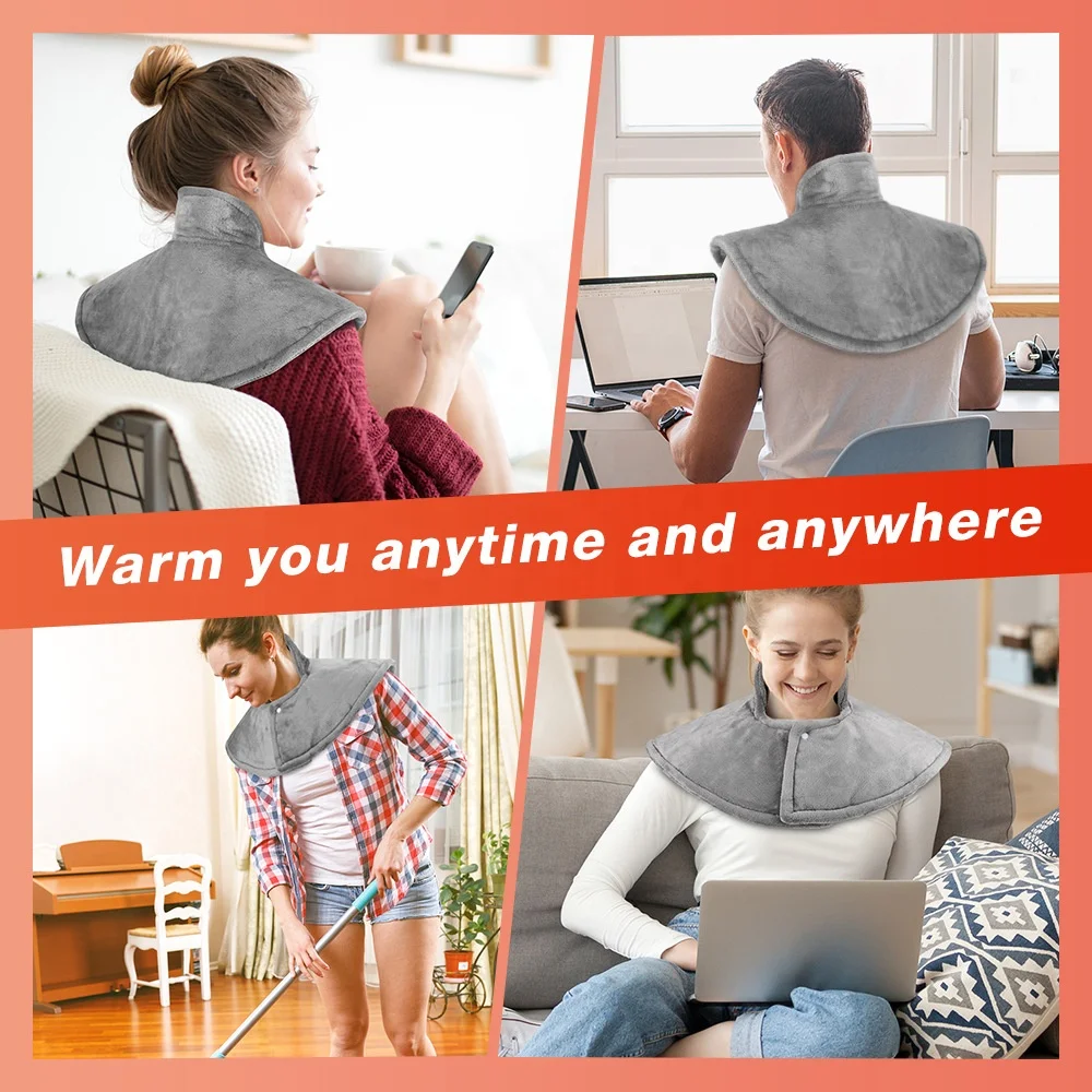 Electric Heating Shoulder and Neck Warmer Heated Shawl with UK/US Plug Warmth-Retaining Electric Heating Shawl 4