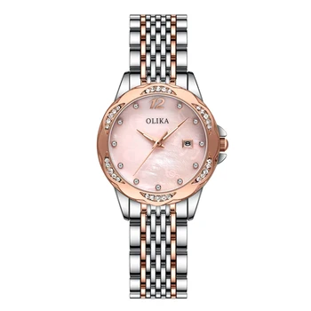 OLIKA new Women's Fashion Elegant Note Dial stainless steel waterproof women's quartz watch