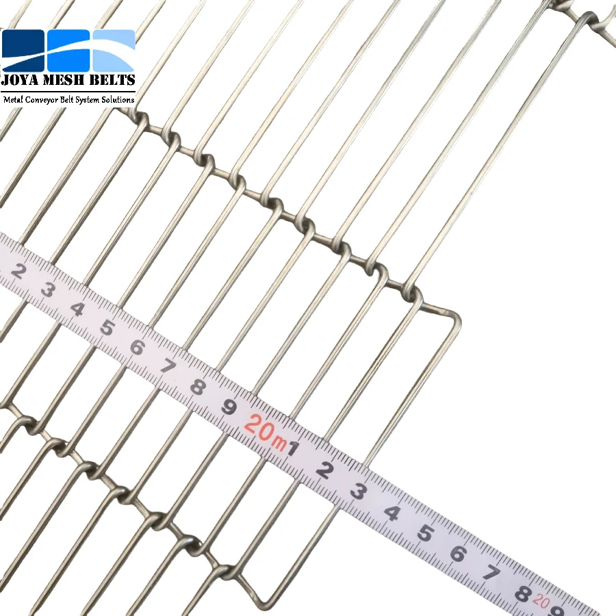 Light Structure Flex Ladder Wire Mesh Conveyor Belt for Conveying, Drying, Draining and Processing of Food, Meat, Candy Making