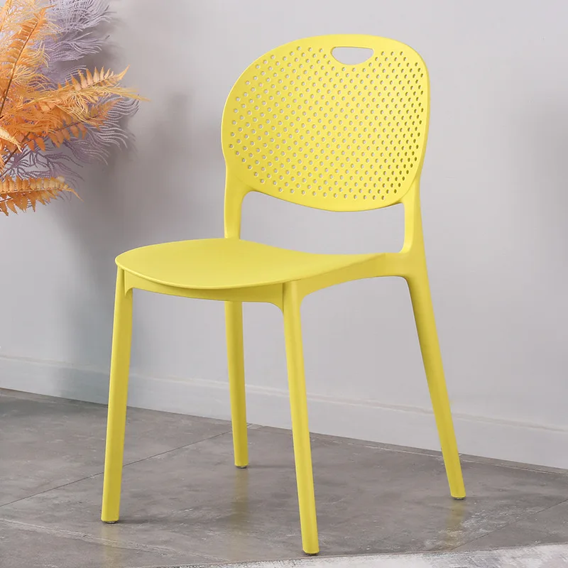 Stackable Hole Back Polypropylene Plastic Dining Chair Restaurant Pp