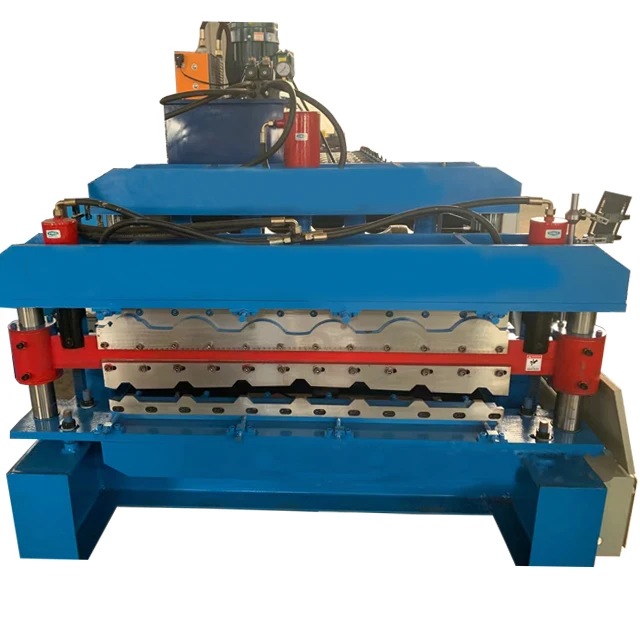 Изготовленная на заказ трапециевидная черепица, строительный материал, глазурованная черепица, двухслойная формовочная роликовая машина