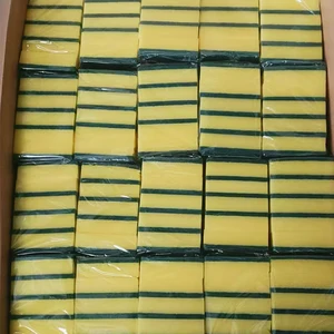 Hot Selling Multi Purpose Household Cleaning Sponge PU Sponge with Scouring Pad Sponges for Kitchen