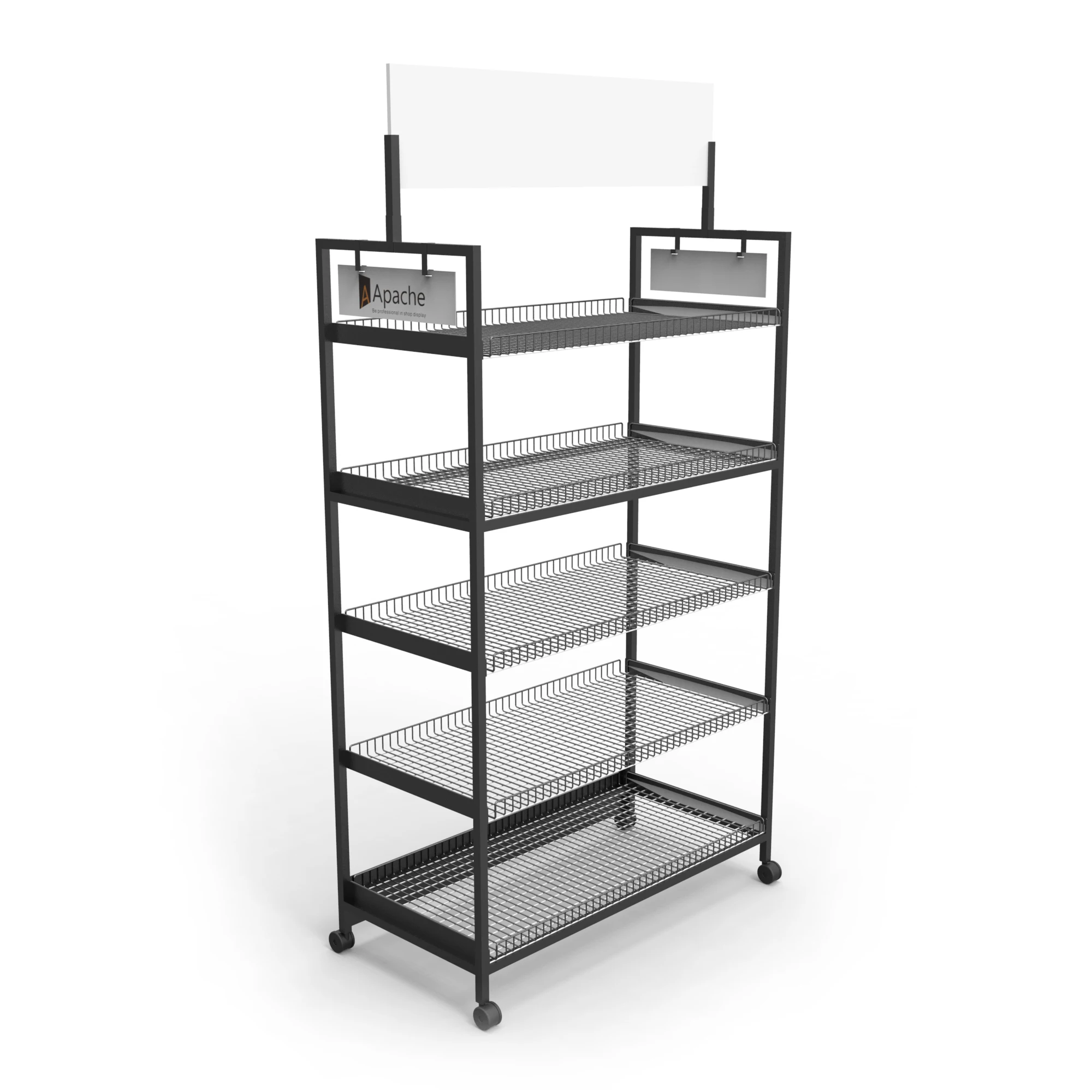 Sheet Shaped Snack Metal Display Rack For Supermarkets Food Packaging