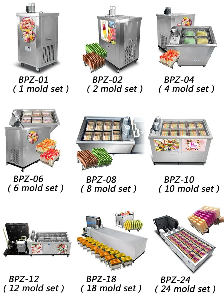 Kolice 4 Moulds Commercial Automatic Ice Cream Mold Pop Fruit Popsicle