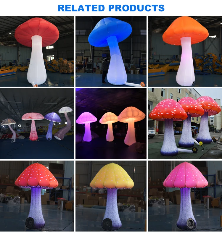 Sayok Large Inflatable Mushroom LED Lighting for Stage Party Club Outdoor Decor