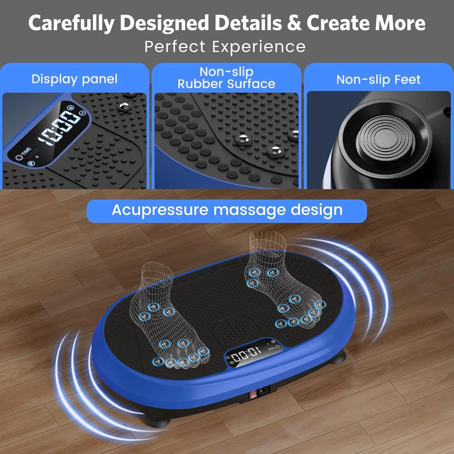 Y Fitness Trainer Power 120 Speeds Exercise Body Slimming Platform Vibration Plate for Burning Calorie