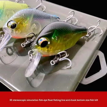 Five-and-a-Half-Inch Dull Tin Rock Fat Guy Hard Bait Three-Hook Plastic Simulation Bass Minnow Lure 8g Live Bait Fishing Gear – Minnow – view 5