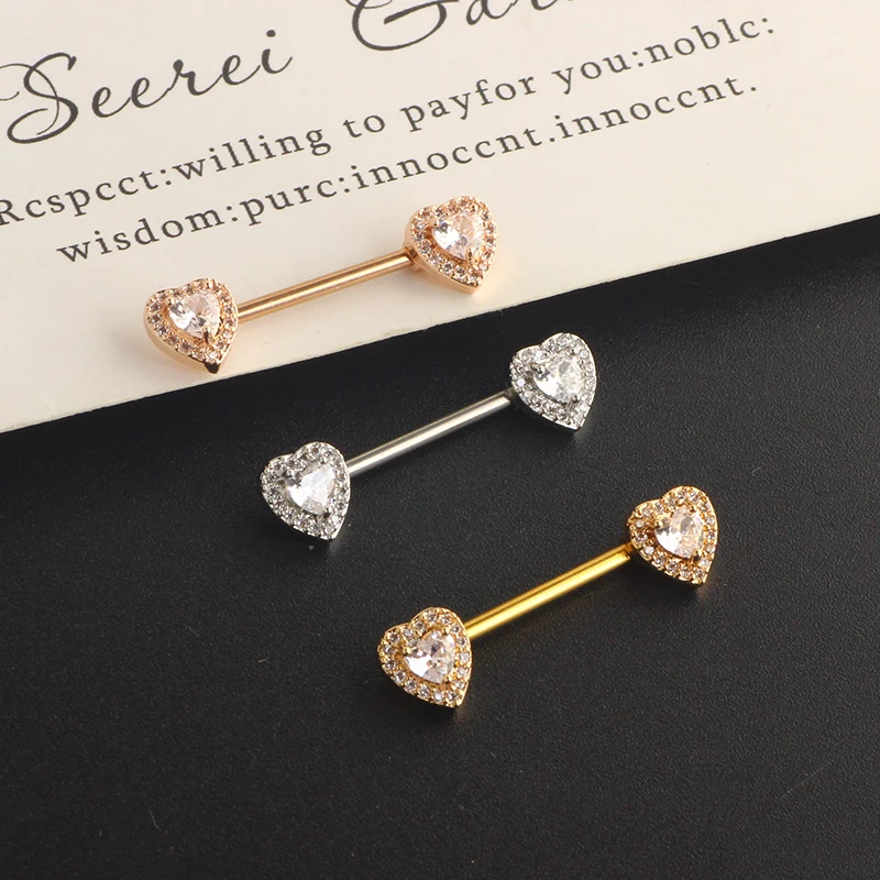 2023 Nipple Rings Stainless Steel Heart Snowflake Nipple Piercing