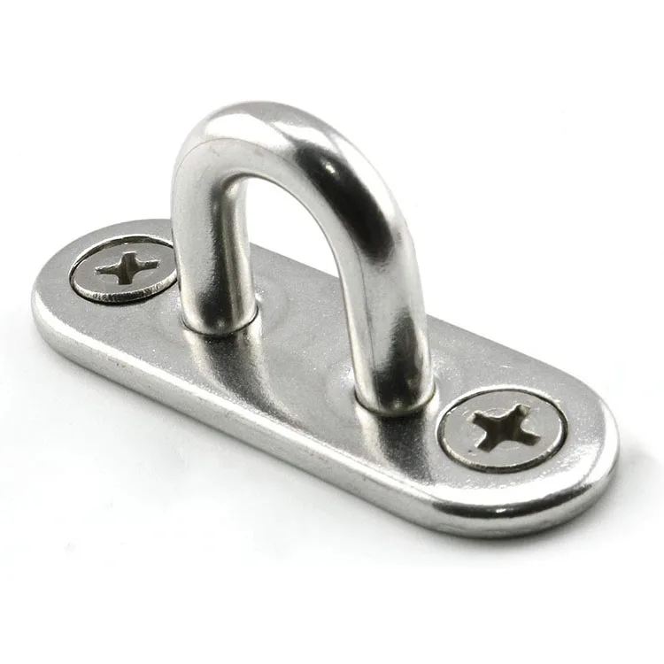 AISI304 Stainless Steel Marine Rowing Boat Sailboat Oblong Pad Eye Plate Rigging Plate