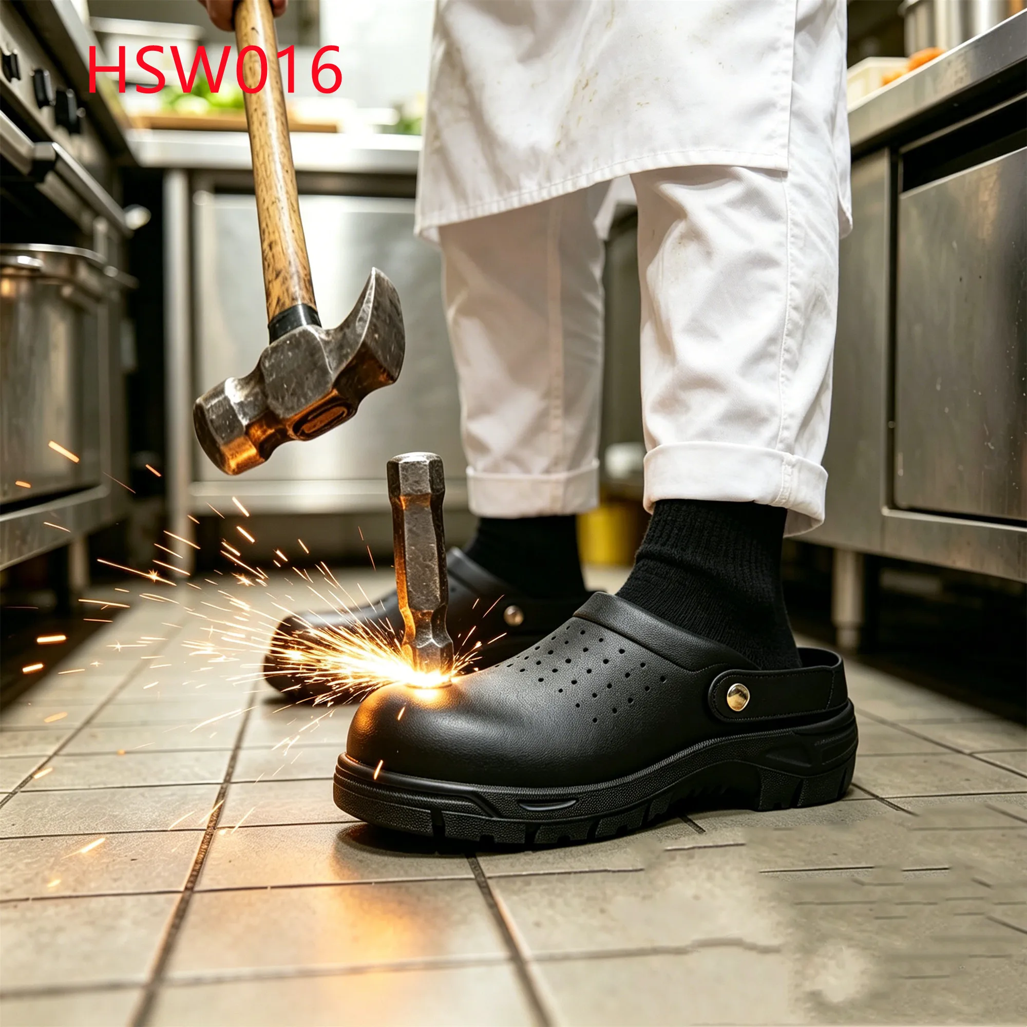 XYM, кухня ресторана, соответствует стандарту HACCP, поварские защитные балетки Hua Singh, медицинская обувь с подошвой, устойчивой к кислотам и щелочам, двусторонние рабочие тапочки, модель HSW016