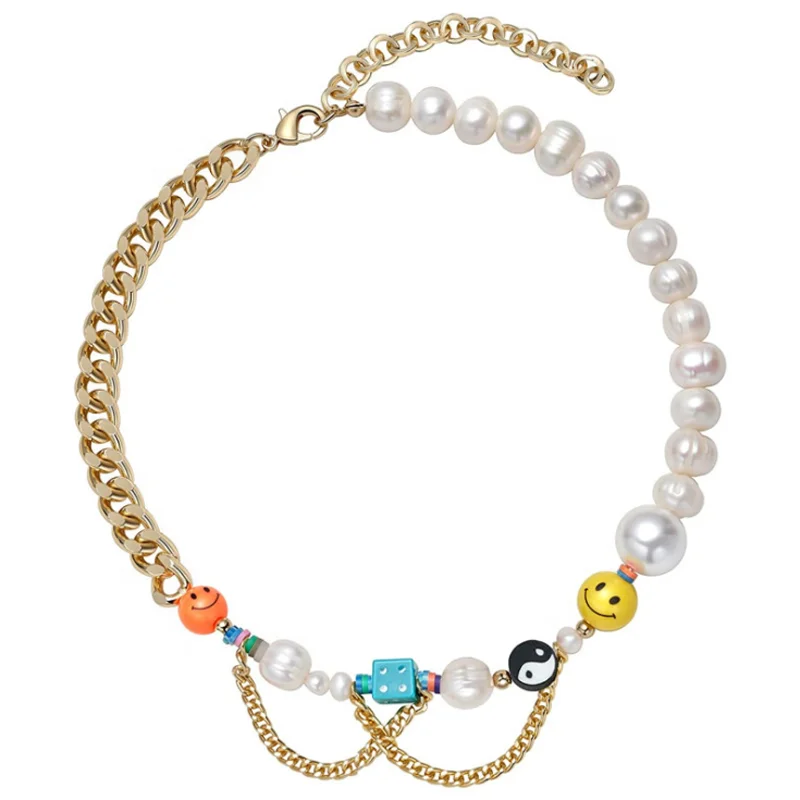 Martha Calvo Necklace Smiley Face Yin 
