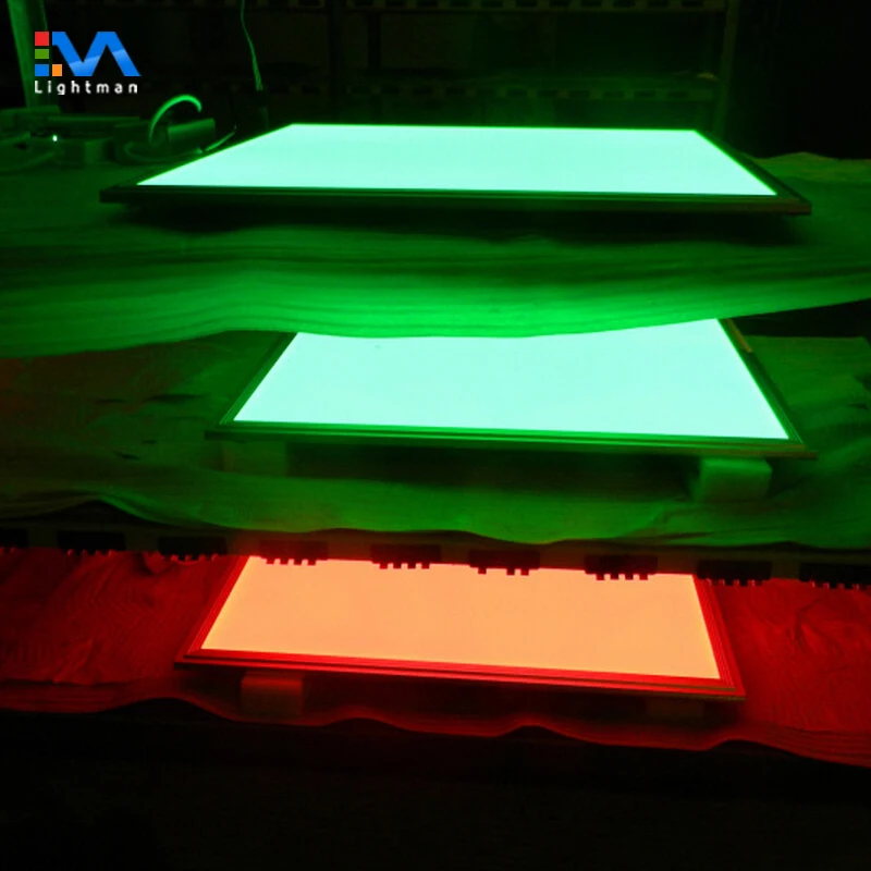 Поверхностное освещение ktv 24 В многоцветный rgb 600x600 rgbw светодиодный потолочный светильник панель