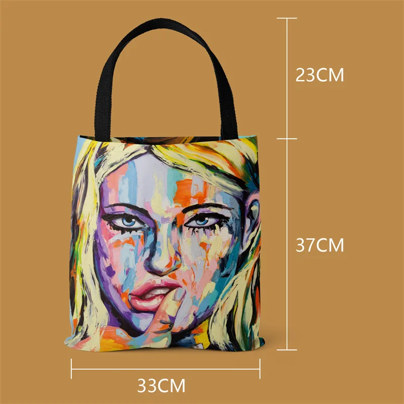 Wholesale Canvas Tote Bags Custom Logo Creative Chic Faurist Oil