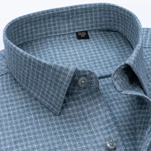 Cotton Men's Long-sleeved Autumn Casual Shirt Jacket Men's Slim Fit Printed Long Sleeved Plaid Shirt