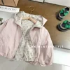 Giacca in pelle rosa