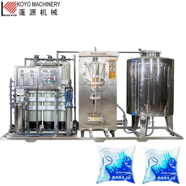 KOYO Water Machines for African Ghana Water Factory/complete Sachet Water Production Line