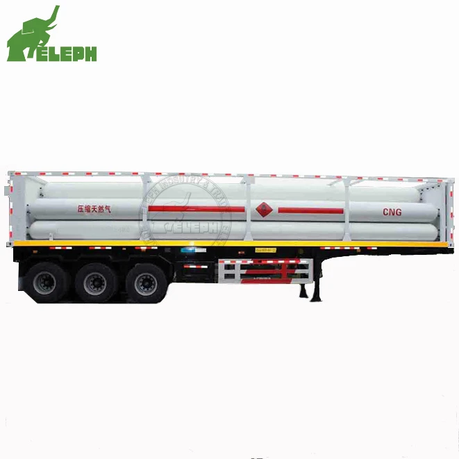 Factory Price 3 Axles 8 10 12 Tubes Compressed Natural Gas Cylinder Transport CNG Tube Trailer