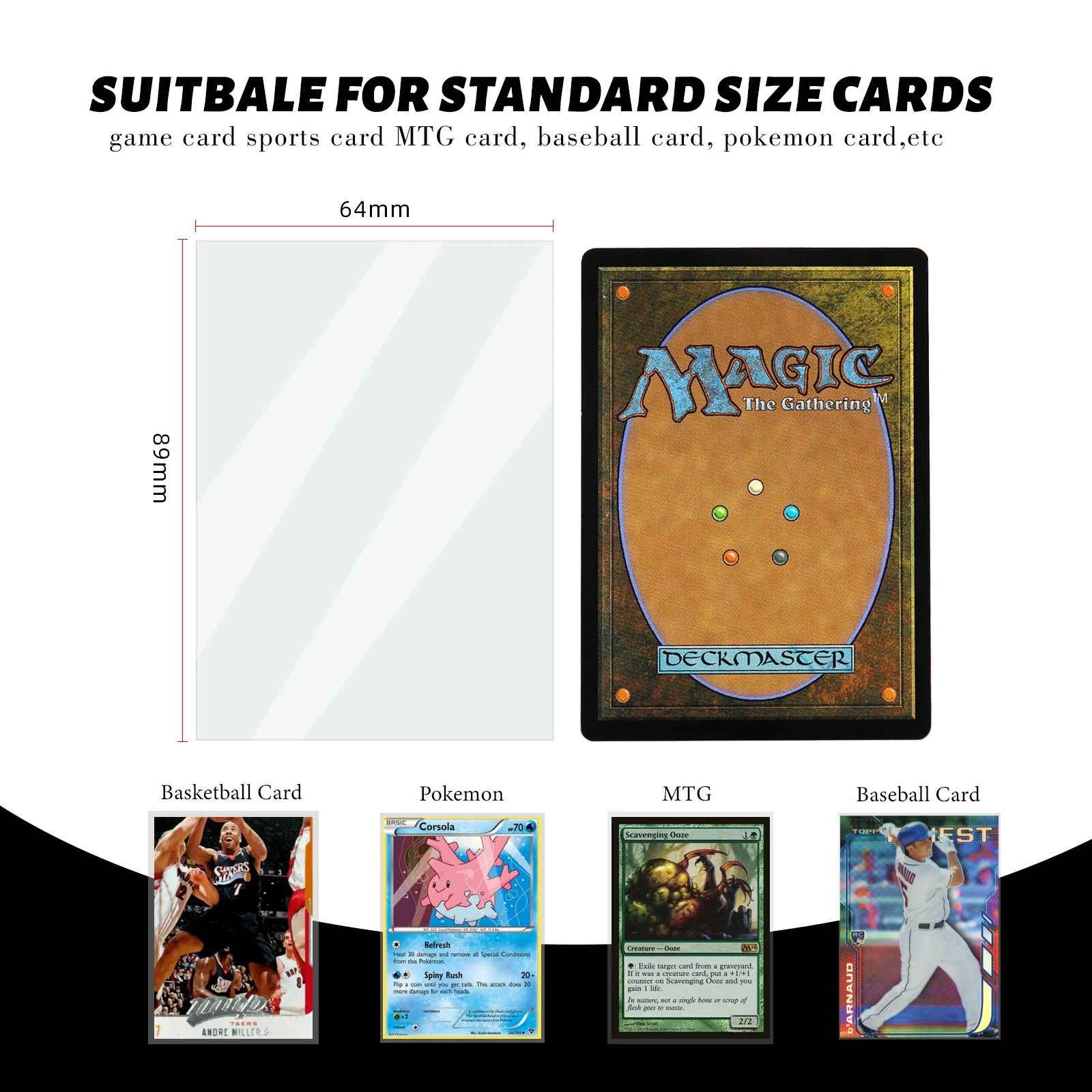 64x89mm Perfect Fit Card Sleeves - Crystal Clear Protection 64x89mm Perfect Fit Card Sleeves - Crystal Clear Protection