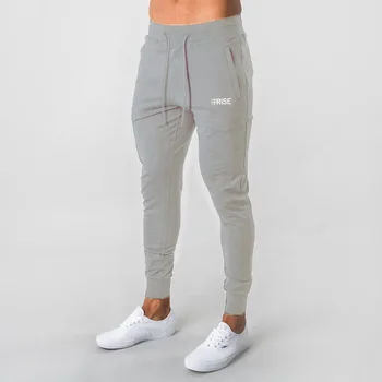 Fitted Gym Sweat-wicking Men Sports Running Training Jogger Pants With Zipper Pocket