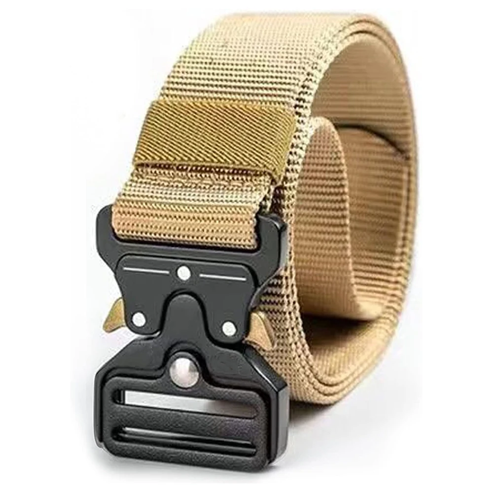 High Quality Adjustable Training Men Tactical Belt Work Belts Nylon Web Tactical Belt with Automatic Slide Buckle