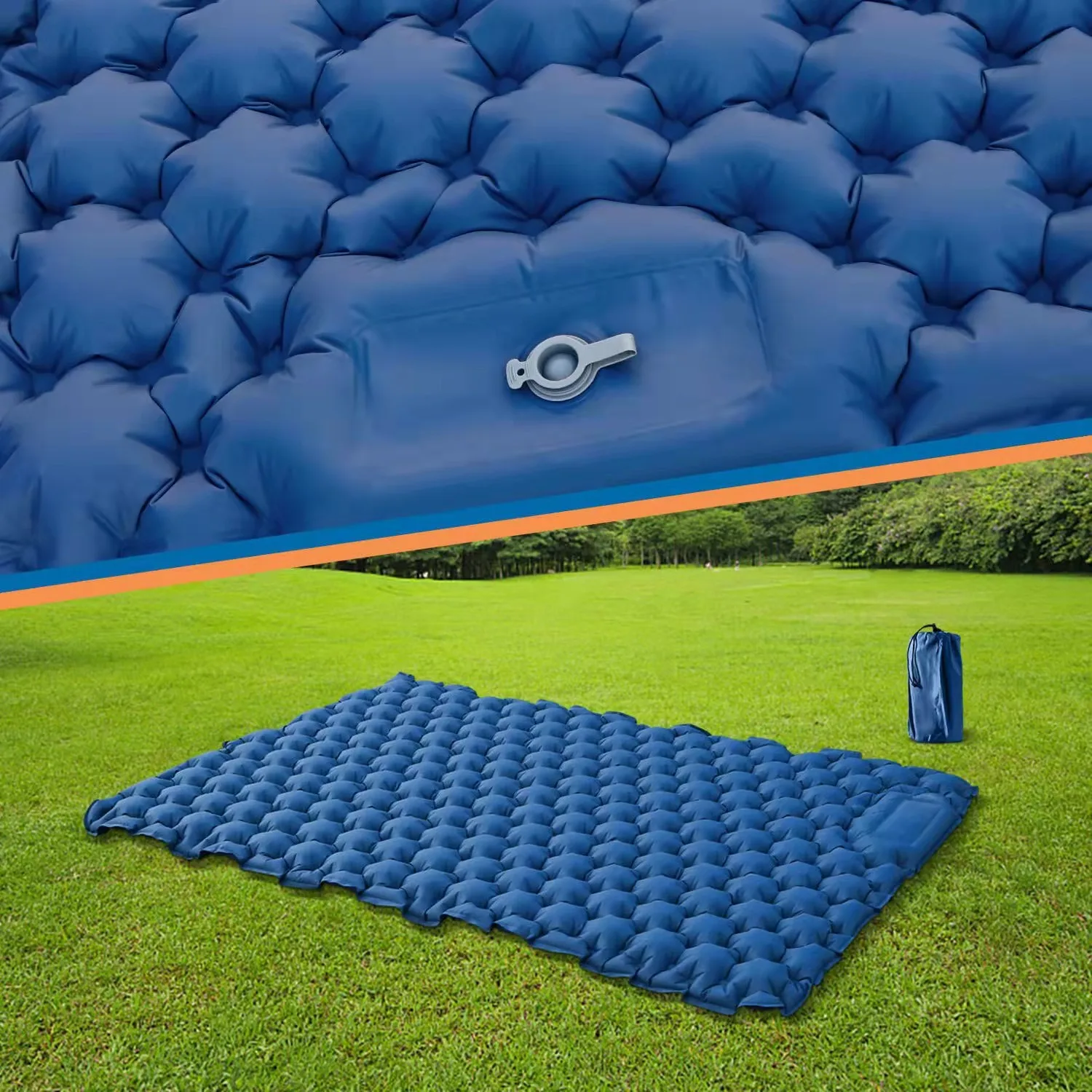 Inflatable Rigid Mat Outdoor Camping Ultralight Inflatable Sleeping Pad Air Mattress Self ...