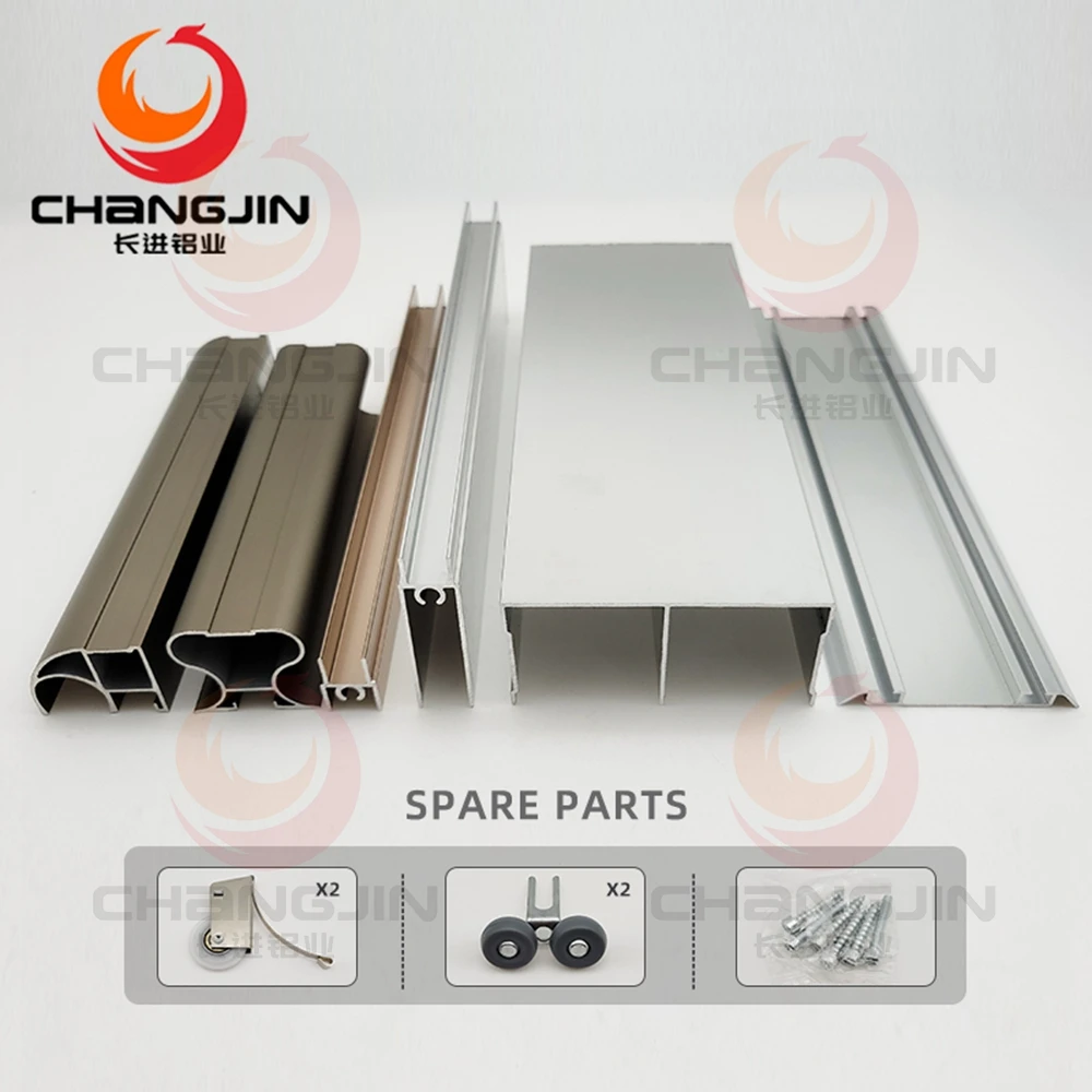 Aluminium Profile Wardrobe & Glass Door Frame - Customized Aluminium ...