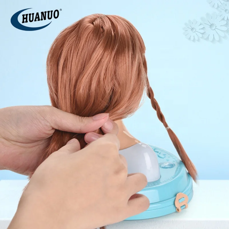 New Arrival Girls Dress up Doll Half Body Model Hairstyles Toy Kids Head with Music Light