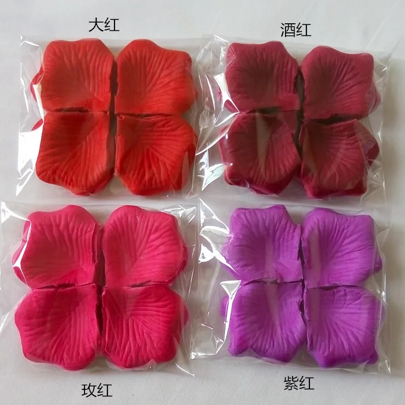 Colorful Rose Petals Silk Flower Petals For Valentine Day Decoration