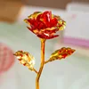 Flor colorida de 18 cm en color dorado, flor roja