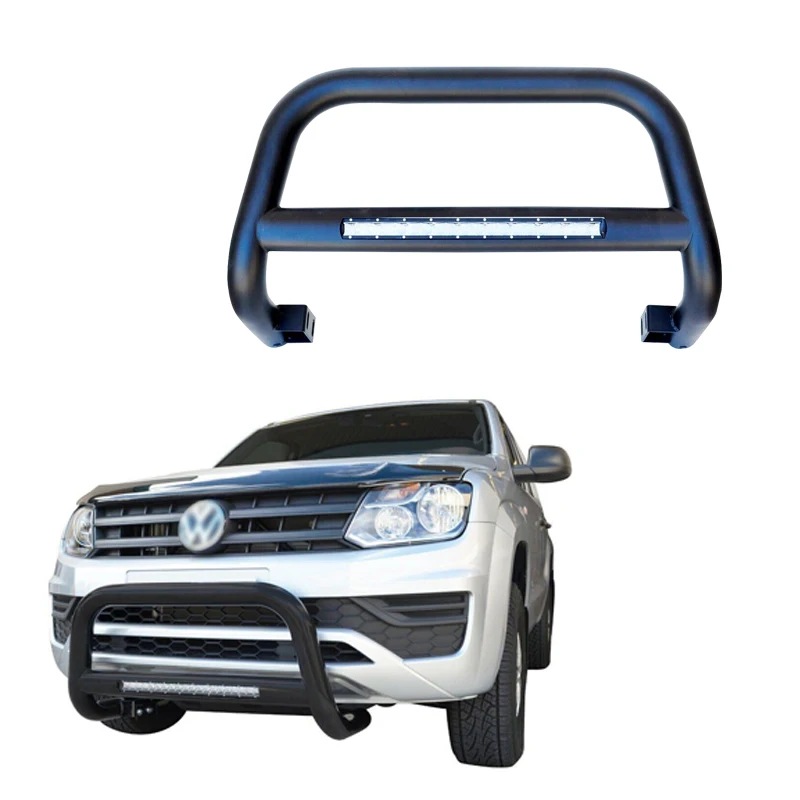 Factory Universal Customizable Black Bull Bar Nudge Bar With Led For Vw